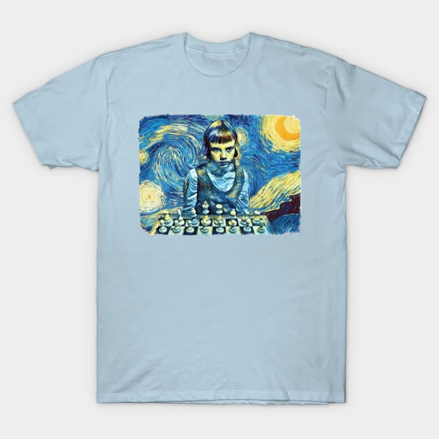 The Queen's Gambit Van Gogh Style T-Shirt by todos